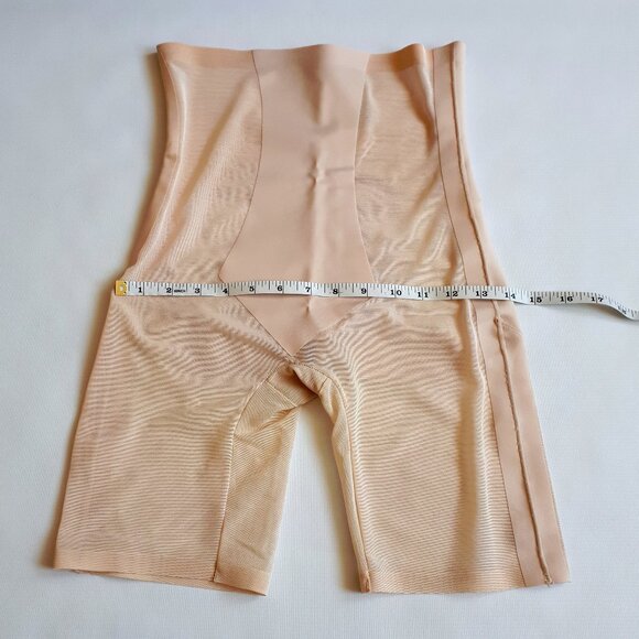 NWOT UNDER WHERE? Power Mesh High Waist Control Shorts in Nude Beige - Picture 5 of 8